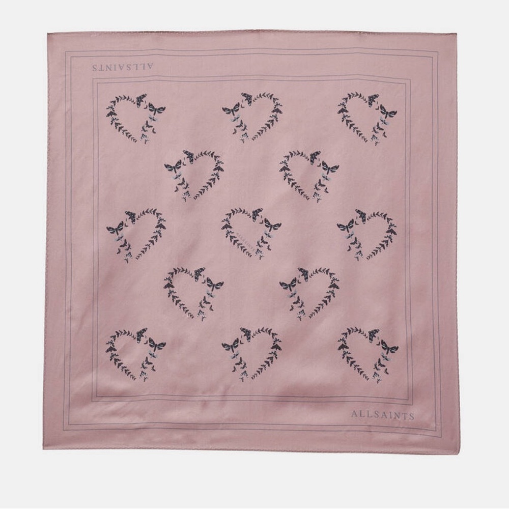 Escalera Silk Heart Print Bandana